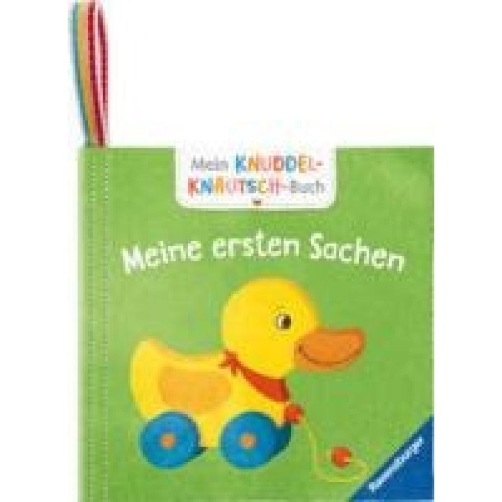 Mein Knuddel-Knautsch-Buch: Meine ersten Sachen; weiches Stoffbuch, waschbares Badebuch, Babyspielzeug ab 6 Monate