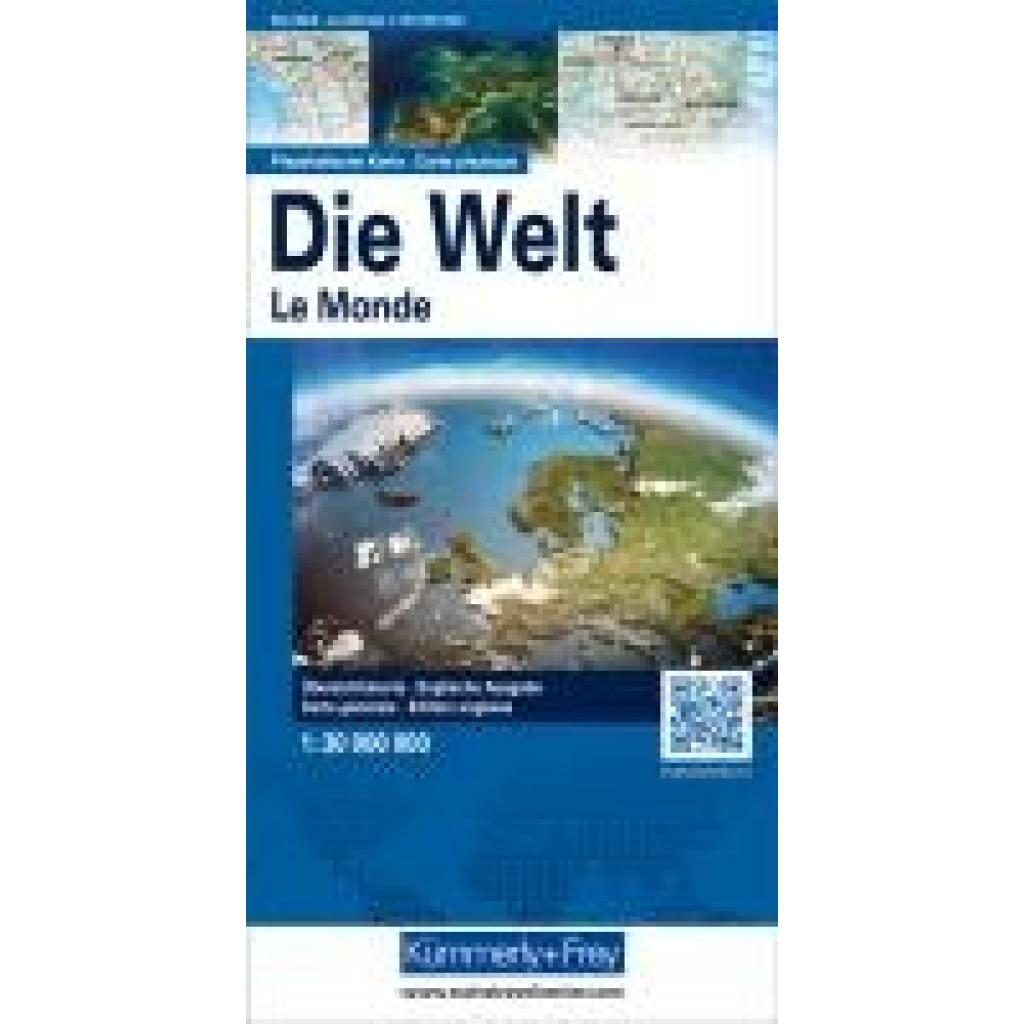 Kümmerly+Frey Weltkarte physikalisch 1:30 Mio.