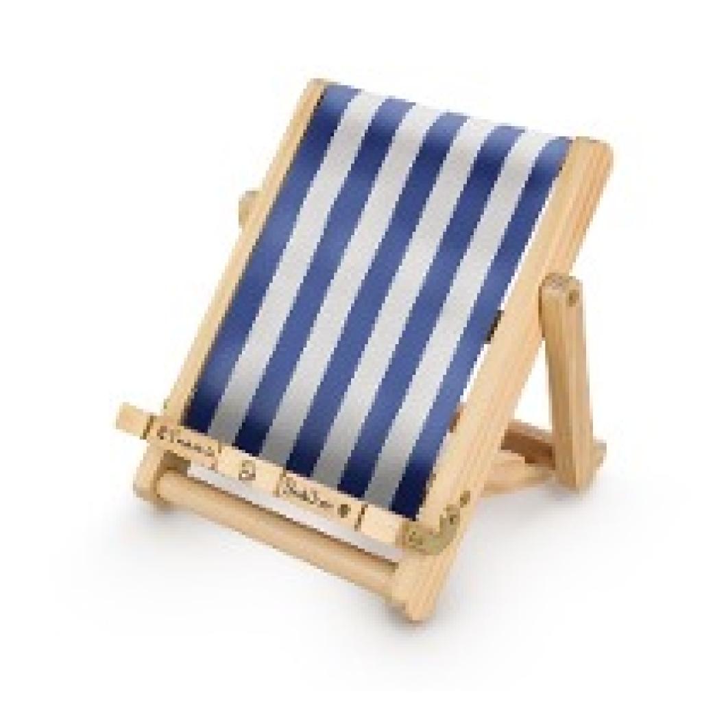 Bookchair (Medium) | Blau-Weiß | Buchständer aus Holz | Leseständer | Für Bücher, E-Reader und Tablets | Lesehilfe | Tablethalter | freihändig Lesen | aktives Sitzen | ergonomisches Lesen | Geschenk für Leser & Buchliebhaber