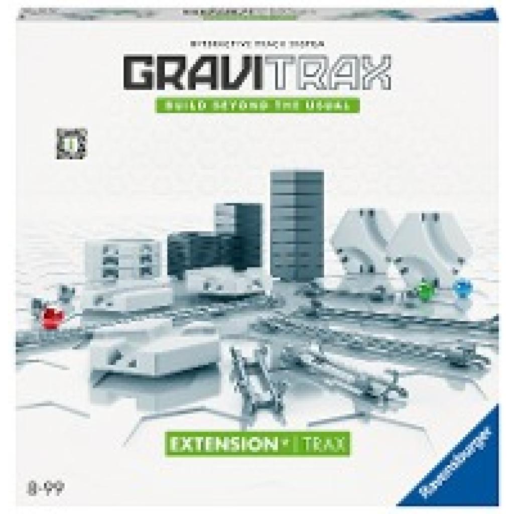 Ravensburger GraviTrax Extension Trax - Zubehör für das Kugelbahnsystem. Kombinierbar mit allen GraviTrax Produktlinien, Starter-Sets, Extensions und Elements, Konstruktionsspielzeug ab 8 Jahren