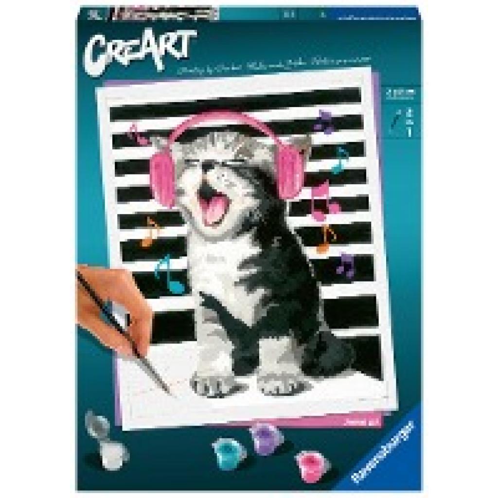 Ravensburger Malen nach Zahlen 23545 - Kitten Karaoke - ab 12 Jahren