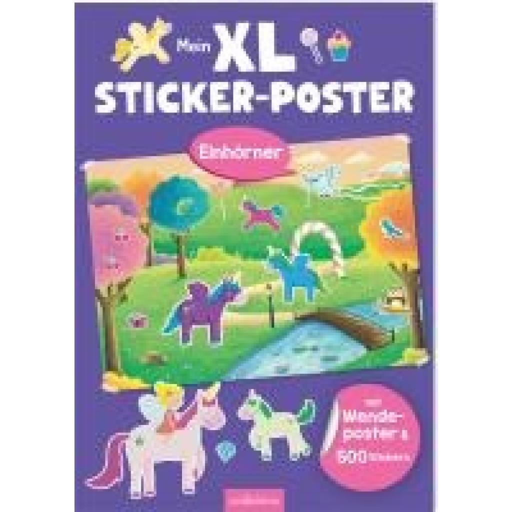 XL Sticker-Poster: Mein XL Sticker-Poster Einhörner