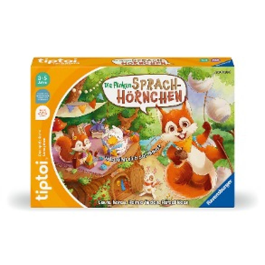 Kneisel, Janet: Ravensburger tiptoi Spiel 00203 - Die flinken Sprach-Hörnchen - Lernspiel ab 3 Jahren, für 1-4 Spieler