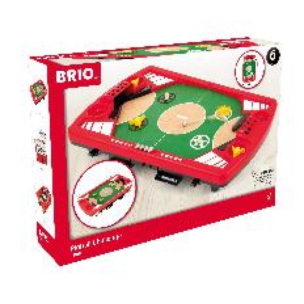BRIO Spiele 34019 Tischfußball-Flipper - Pinball als Holzspielzeug für Kinder - Kinderspielzeug empfohlen ab 6 Jahren