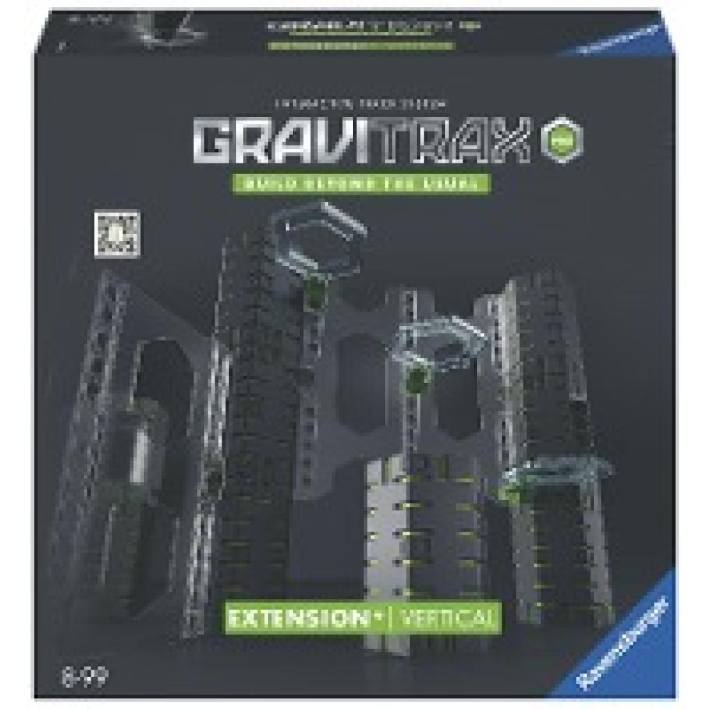 Ravensburger GraviTrax PRO Extension Vertical - Zubehör für das Kugelbahnsystem. Kombinierbar mit allen GraviTrax Produktlinien, Starter-Sets, Extensions & Elements, Konstruktionsspielzeug ab 8 Jahren