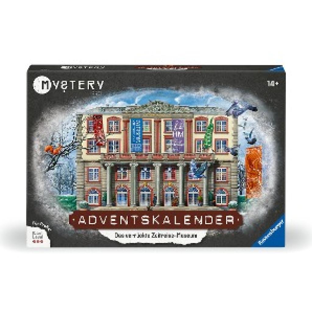 Schiller, Johannes: Ravensburger Mystery Pro Adventskalender - Das verrückte Zeitreisemuseum - Escape Room Erlebnis mit 24 Rätseln für Erwachsene und Teenager ab 14 Jahren, Rätsel-Adventskalender für Escape-Fans - 23853