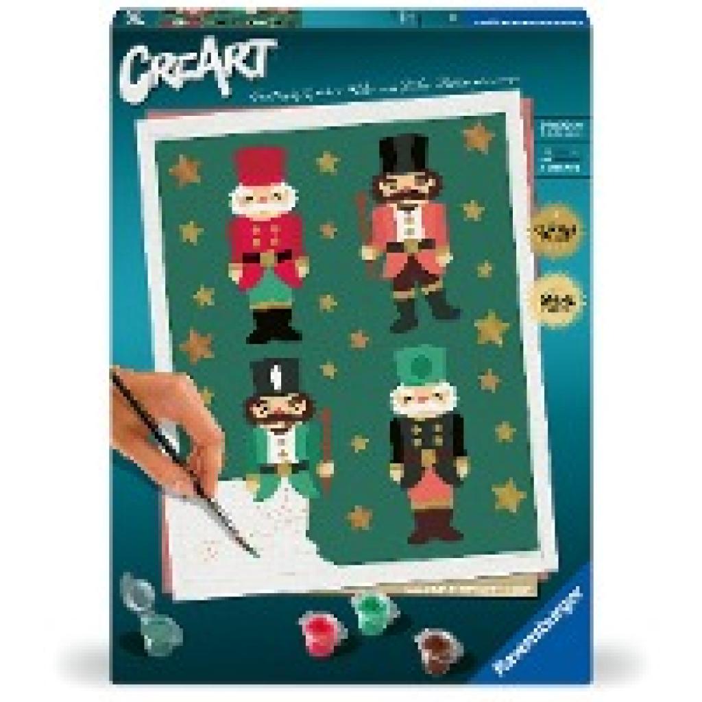 Ravensburger CreArt - Malen nach Zahlen 23893 - Christmas Nutcracker Delight - Erwachsene ab 12 Jahren