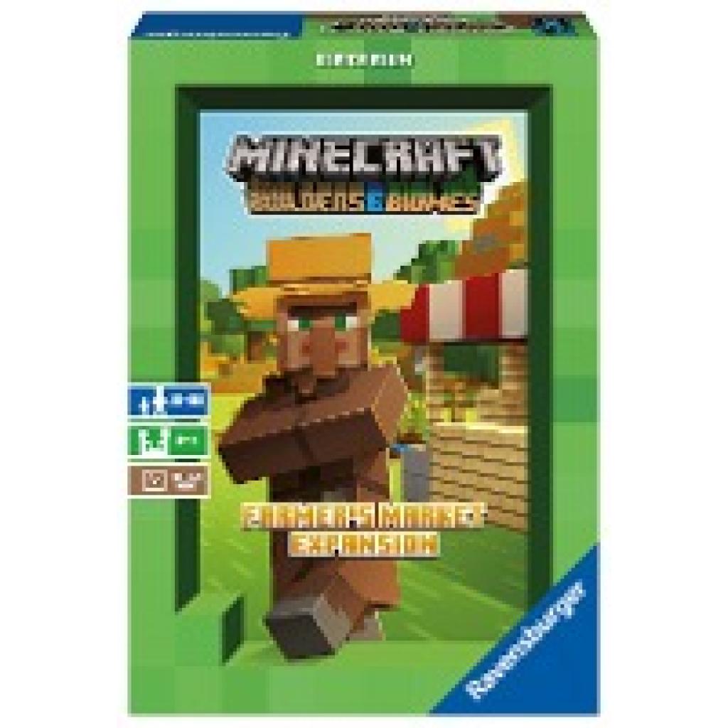 Blum, Ulrich: Ravensburger 26869 - Minecraft Builders & Biomes Farmers Market Expansion - Erweiterung zum Brettspiel Minecraft Builders & Biomes , Spiel für Erwachsene und Kinder ab 10 Jahren, für 2-4 Spieler