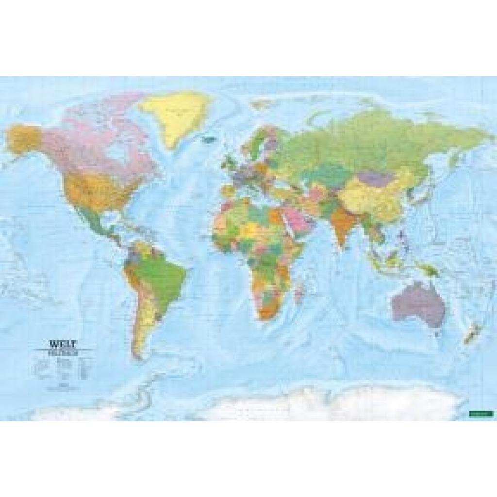 Weltkarte XXL, politisch, 1:15.000.000, Poster, freytag & berndt