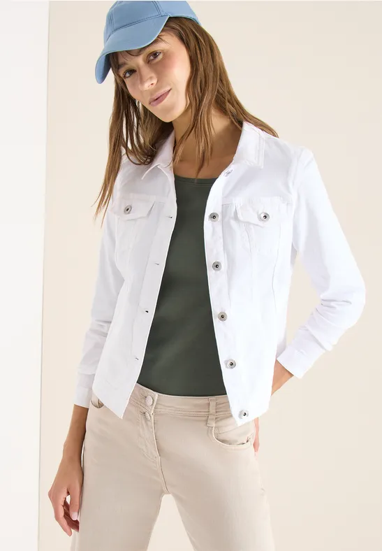 CECIL Jeansjacke mit Brusttaschen und Knöpfen
