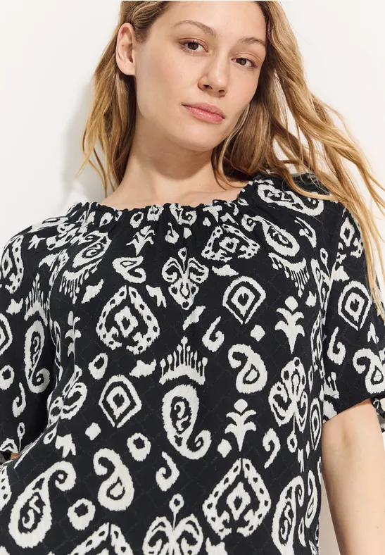 Print Carmen Bluse