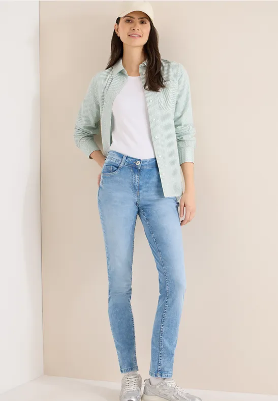 CECIL Mid Waist Slim Leg Jeans im Slim Fit