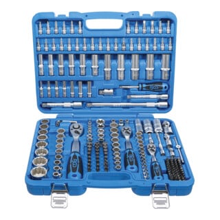 BGS Steckschlüssel-Satz Zwölfkant Antrieb 6,3 mm (1/4 Zoll) / 10 mm (3/8 Zoll) / 12,5 (1/2 Zoll) 192 teilig