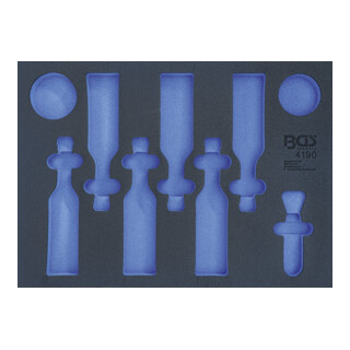 BGS Werkstattwageneinlage 3/3 leer für Bier, Chips, Erdnüsse und Flaschenöffner