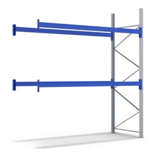 Bito Palettenregal-Set P1 Anbaufeld mit 2 Ebenen 1800 kg, unmontiert enzianblau 1100 mm 2790 mm 1800 kg