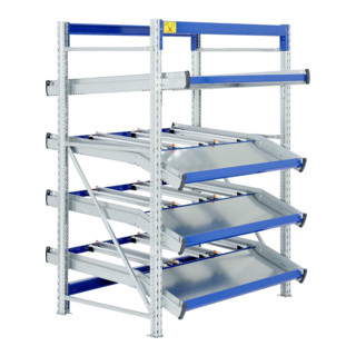 Bito Regal SDS / Regal SF4 L1300xH2000xT1470 mm 6RL, Grundfeld abgeknickt/unmontiert enzianblau