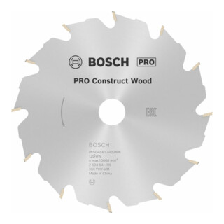 Bosch Kreissägeblatt Construct Wood 150 x 20/16 x 2,4 mm 12