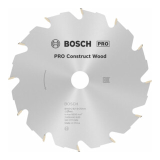 Bosch Kreissägeblatt Construct Wood 160 x 20/16 x 2,6 mm 12