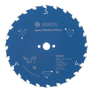 Bosch Kreissägeblatt Expert for Construct Wood 184 x 16 x 2,0 mm 24