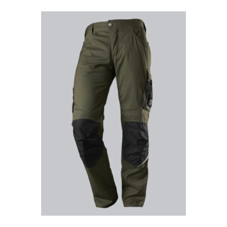 BP® Leichte Arbeitshose mit Kniepolstertaschen, oliv/schwarz, Gr. 52, Länge n