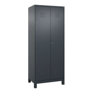 C+P PSA Doppel-Spind Classic PLUS, Füße, 2 Abteile, 1950x800x500mm, 7016/7016 Verschluss Zylinderschloss