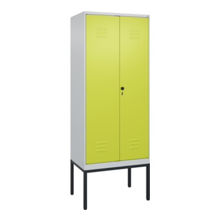 C+P PSA Doppel-Spind Classic PLUS, Gestell, 2 Abteile, 2120x800x500mm, 7035/0024 Verschluss Sicherheits-Drehriegel