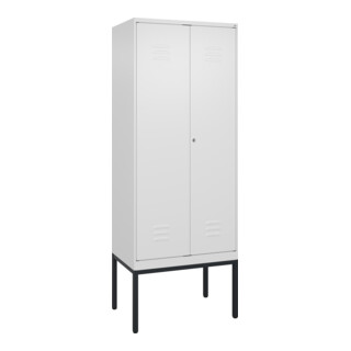 C+P PSA Doppel-Spind Classic PLUS, Gestell, 2 Abteile, 2120x800x500mm, 9016/9016 Verschluss Zylinderschloss