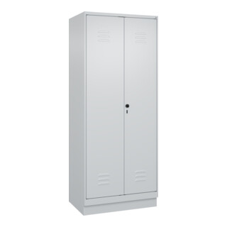 C+P PSA Doppel-Spind Classic PLUS, Sockel, 2 Abteile, 1950x800x500mm, 7035/7035 Verschluss Sicherheits-Drehriegel