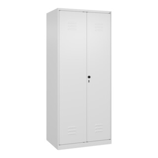 C+P Schwarz-Weiß-Spind Classic PLUS, 2 Abteile, 1850x800x500mm, 9016/9016 Verschluss Sicherheits-Drehriegel