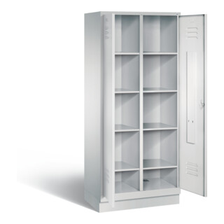 C+P Wäsche-Spind Classic, H1800xB810xT500mm, Front Lichtgrau, Korpus Lichtgrau (8022-22B)