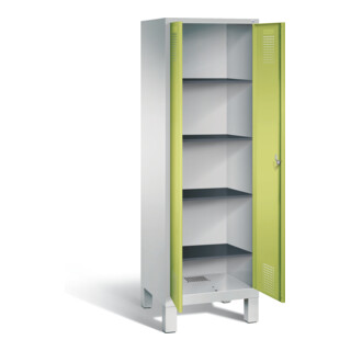 C+P Wäsche-Spind Evolo, H1850xB610xT500mm, Front Viridingrün, Korpus Lichtgrau (48212-20b)