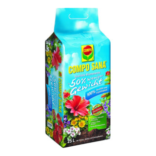 COMPO SANA Blumenerde 60 l, 50% weniger Gewicht