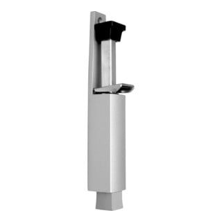 DENI Türfeststeller 3837 0060 22 Zinkdruckg. silber lack. Hubh. 60mm Türmontage