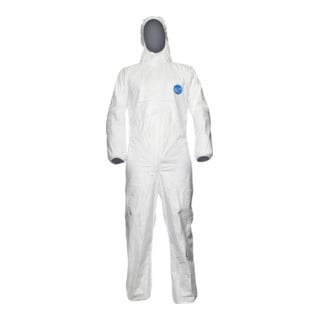 Dupont Schutzoverall Typ 5/6 Tyvek 500 Xpert, weiß, Unisex-Größe: M