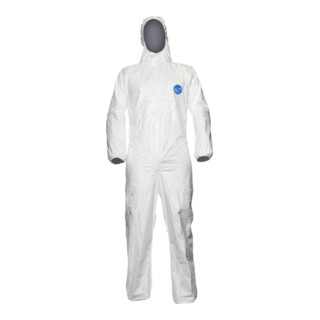 Dupont Schutzoverall Typ 5/6 Tyvek 500 Xpert, weiß, Unisex-Größe: S