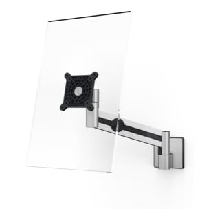 Durable Monitor Halterung mit Arm für 1 Monitor, Wandbefestigung, silber metallic