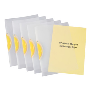 Eichner PP-Klemm-Mappen 0,45mm, helltransparent gelb
