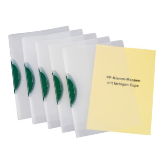 Eichner PP-Klemm-Mappen 0,45mm, helltransparent grün