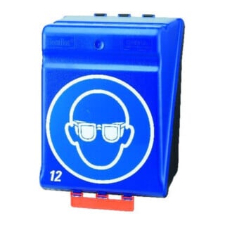 Gebra Box f.12Schutzbrillen Secu-Box Maxi12 blau 236x315x200mm ABS-Ku.