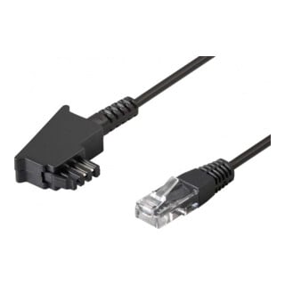 Goobay TAE-F Anschlußkabel 3m,sw,St/St 51233