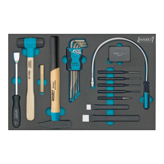 HAZET Werkzeug-Satz, Winkelschlüssel, div. Werkzeuge 163-60/22 Innen-Sechskant Profil Anzahl Werkzeuge: 22