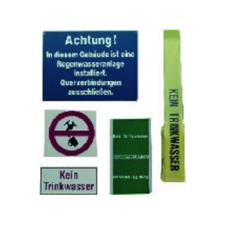 Kennzeichnungs-Set Regenwassernutzungs anlage