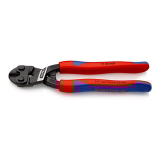KNIPEX 71 02 200 CoBolt® Kompakt-Bolzenschneider mit schlanken Mehrkomponenten-Hüllen schwarz atramentiert 200 mm