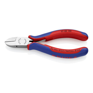 KNIPEX 77 02 130 Elektronik-Seitenschneider 130 mm
