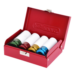 KS Tools 1/2' Alu-Felgen Kraft-Stecknuss-Satz, 4-teilig