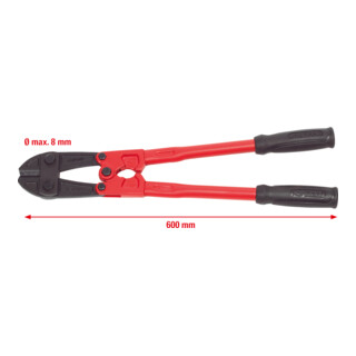 KS Tools Bolzenschneider mit Rohrgriff, 85mm