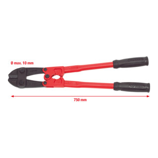 KS Tools Bolzenschneider mit Rohrgriff, 95mm
