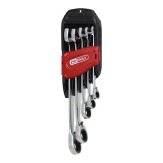 KS Tools DUO GEAR Ringmaulschlüssel-Satz,Maul-Ratschenfunktion,5-teilig, umschaltbar