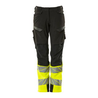 Mascot Hose DIAMOND Damen Knietaschen Stretch schwarz/hi-vis gelb 76C44