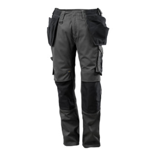 Mascot Hose mit Hängetaschen, geringes Gewicht Hose Größe 76C48, dunkelanthrazit/schwarz
